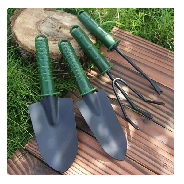 Set gradinarit - 4 unelte pentru gradinarit + manusi de gradina cu gheare + Pulverizator apa 4 duze