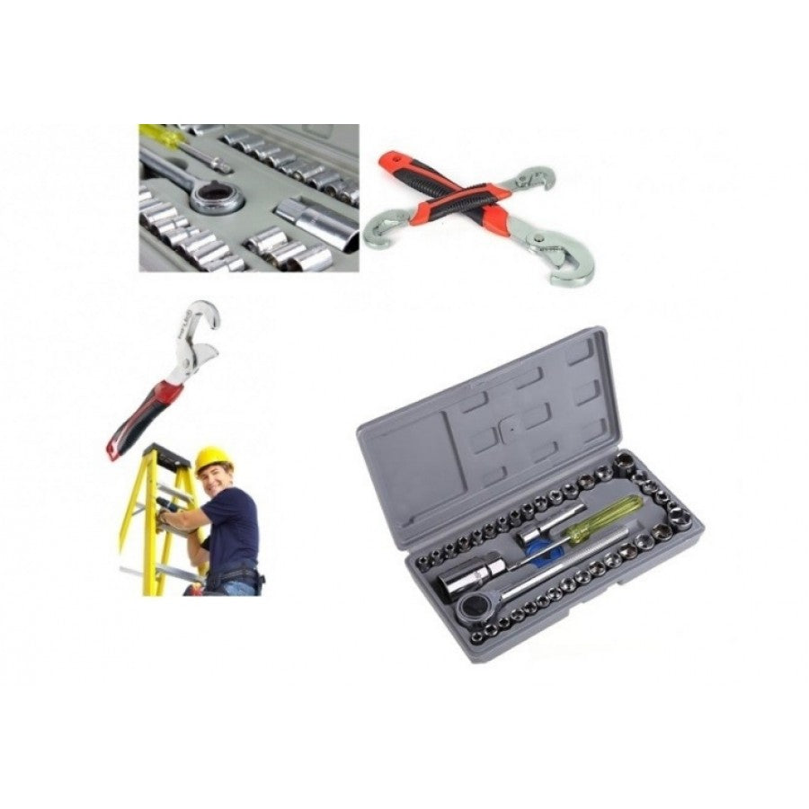 Trusa 40 chei tubulare + Set 2 chei universale Snap Grip