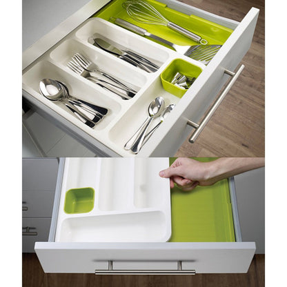 Organizator extensibil de tacamuri pentru sertar