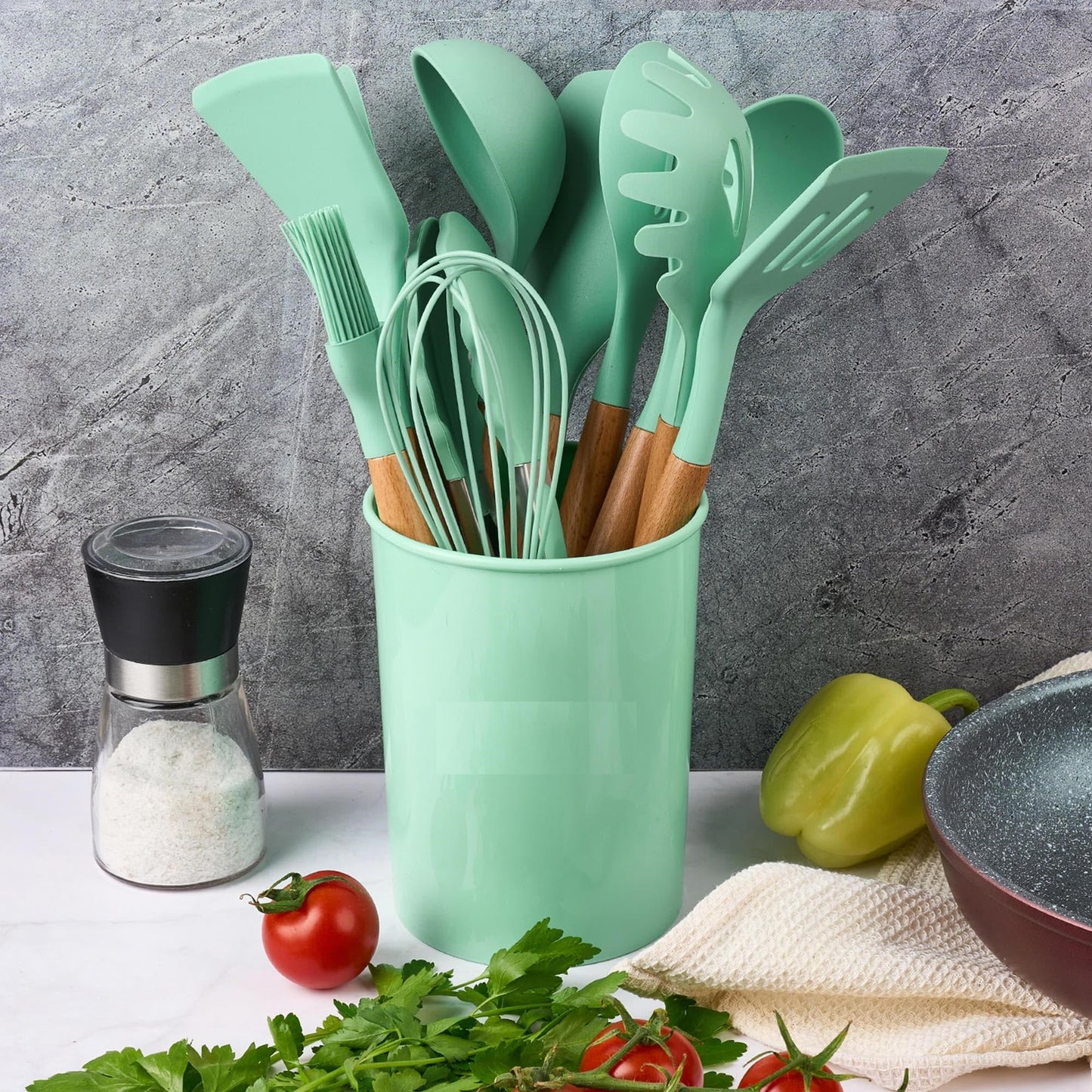 Set 12 ustensile de bucatarie, din silicon alimentar