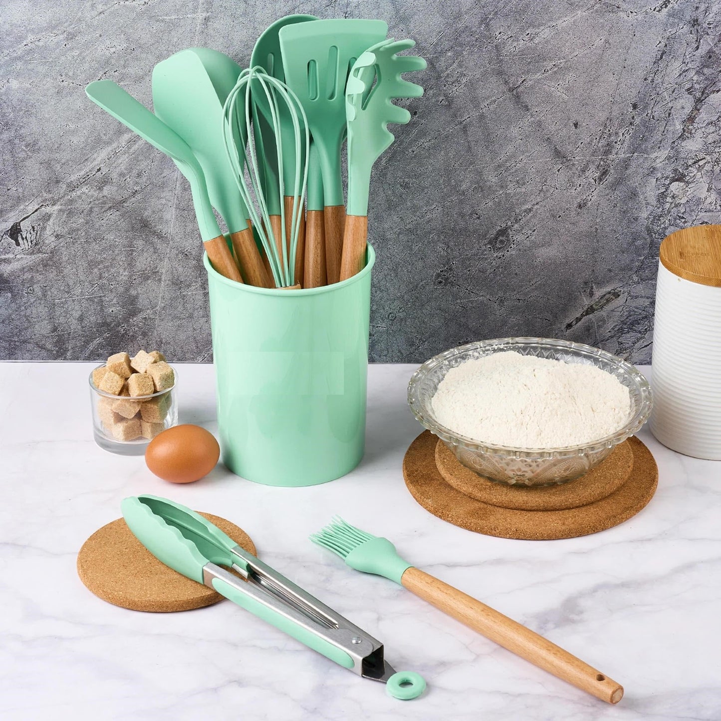 Set 12 ustensile de bucatarie, din silicon alimentar