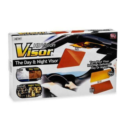 Set Parasolar auto HD Vision cu functie pentru zi/noapte + Set 2 perechi ochelari condus zi/noapte HD Vision
