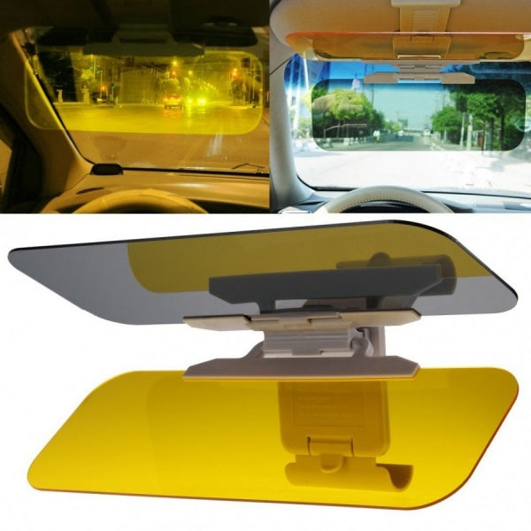 Set Parasolar auto HD Vision cu functie pentru zi/noapte + Set 2 perechi ochelari condus zi/noapte HD Vision