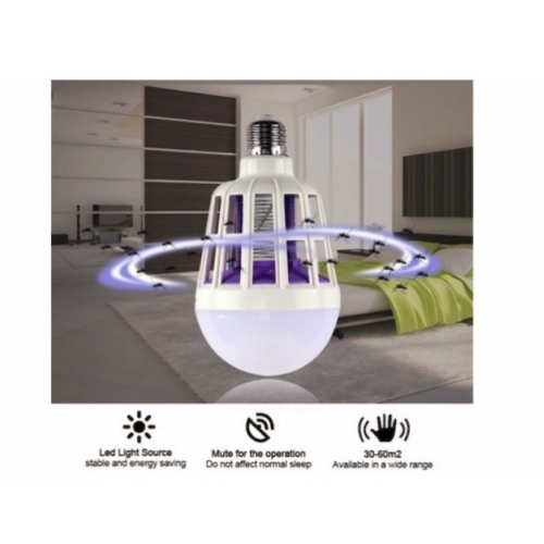 Bec 2 in 1 cu lampa UV impotriva insectelor