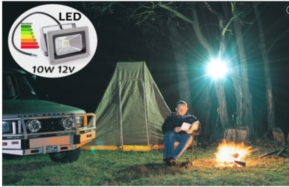 Proiector Led 10 W, cu alimentare la 12V - poate fi alimentat la acumulatorul auto