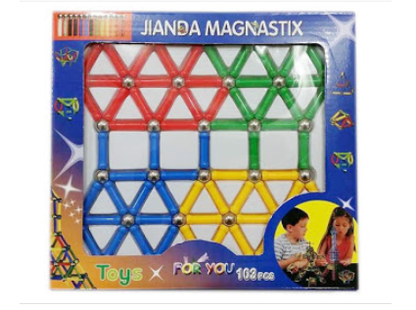 Joc creativ pentru copii, Magnastix 103 piese