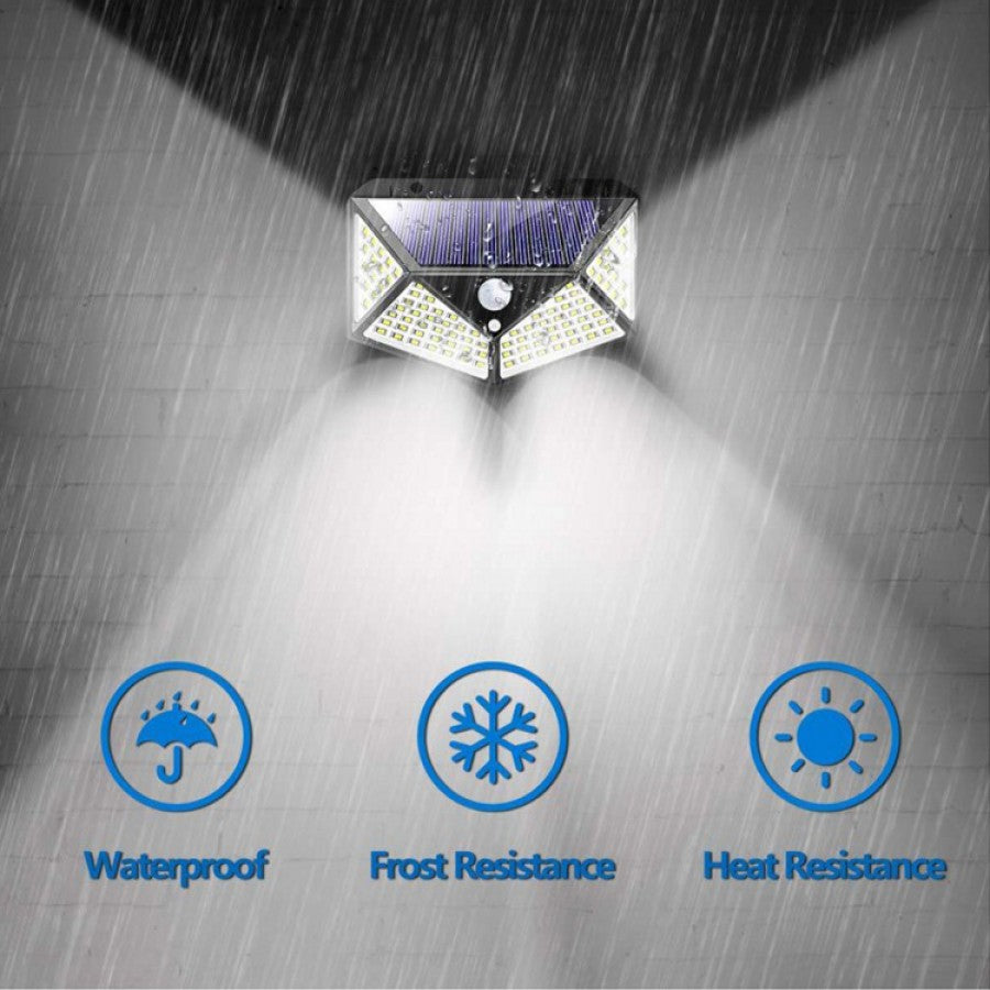 Set 2 lampi 100 LED, 3 moduri de functionare, incarcare solara si senzor de miscare