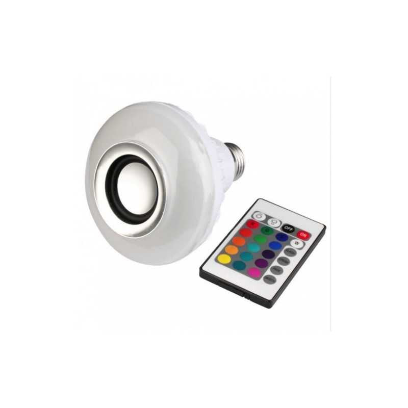 Bec bluetooth LED cu boxa, jocuri de lumini si telecomanda