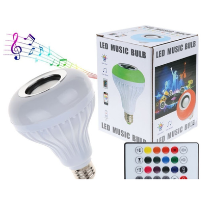 Bec bluetooth LED cu boxa, jocuri de lumini si telecomanda