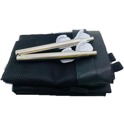 Bariera cu plasa de protectie usa pentru caini, 110 x 75 cm, negru