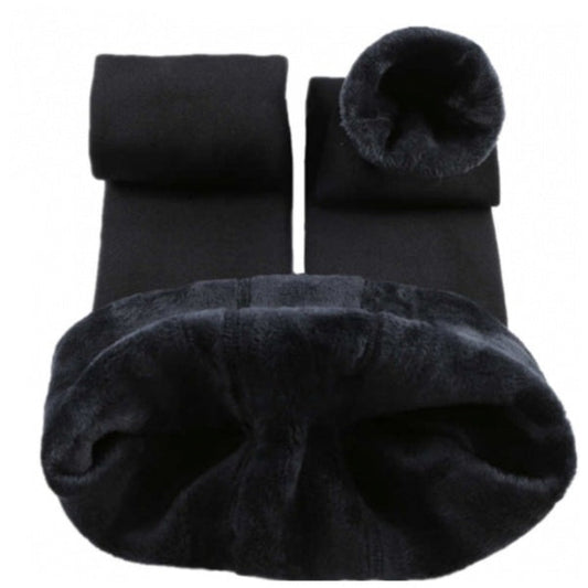 Set 2 perechi colanti IMBLANITI, simpli, caldurosi, marime universala, NEGRU