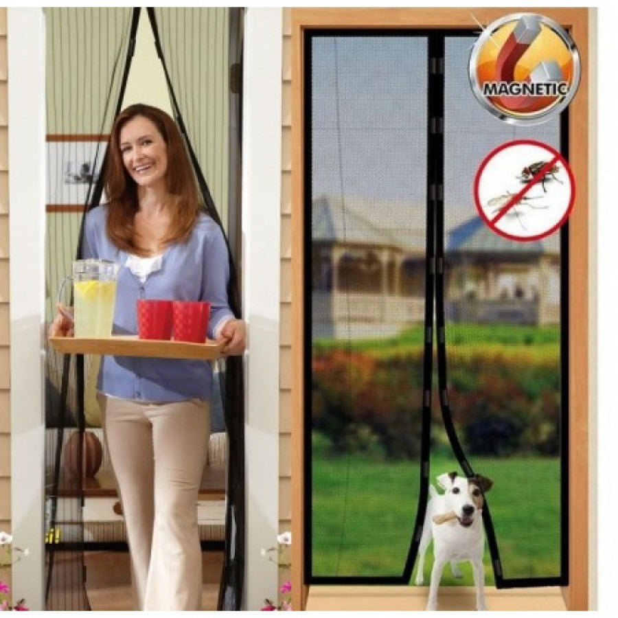 Perdea magnetica anti-insecte, dimensiunea 210x100 cm NEGRU/MARO