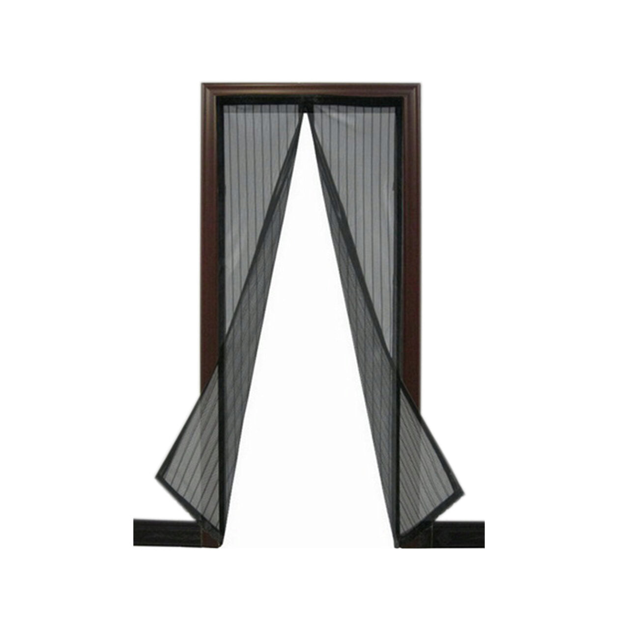 Set 2 perdele magnetice anti-insecte, dimensiunea 210x100 cm NEGRU/MARO