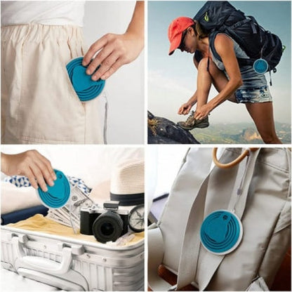 Set de 4 pahare pliabile cu capac , silicon, 270 ml
