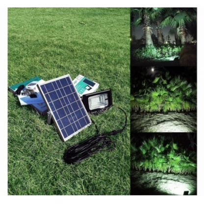 Proiector 25W, cu panou solar, telecomanda si functii multiple