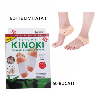 Set 50 Kinoki + Pernute de silicon pentru calcaie