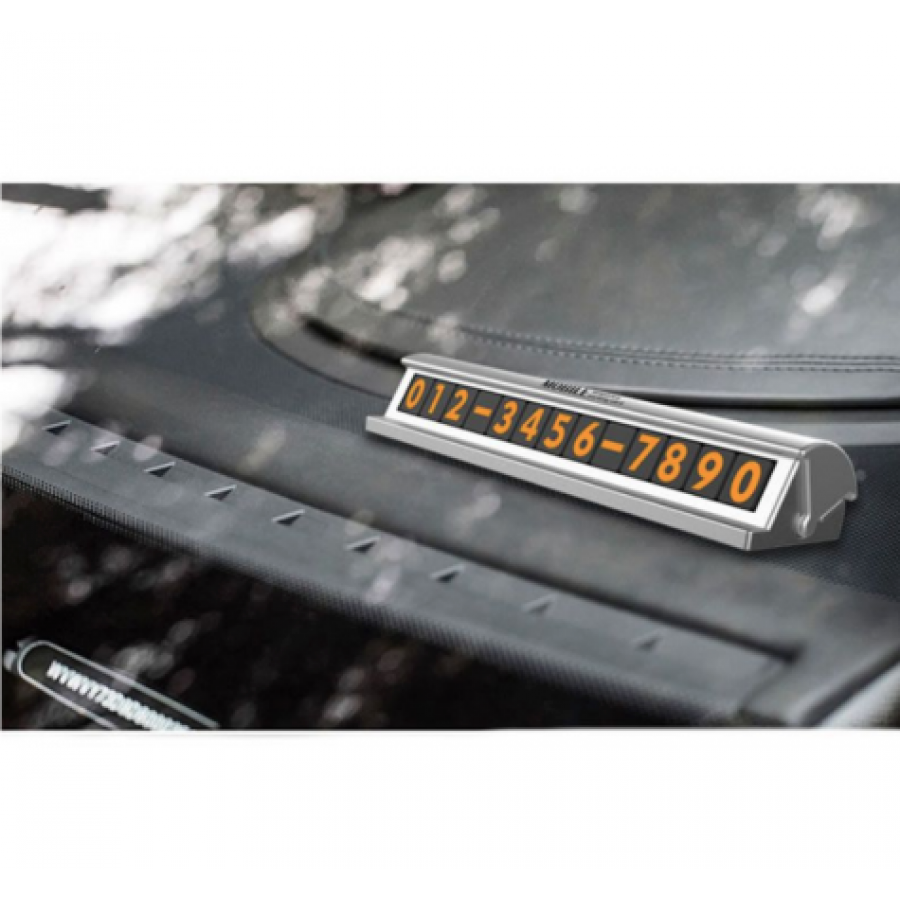 Pachet auto 2 in 1! Modulator masina + Placuta numar telefon