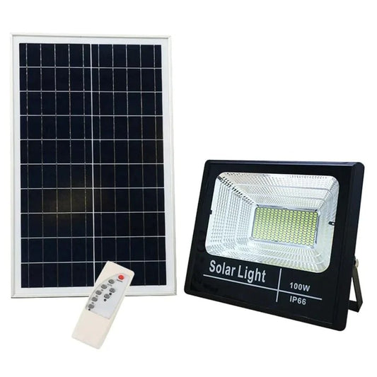 Proiector 100W , Panou Solar si telecomanda cu functii multiple