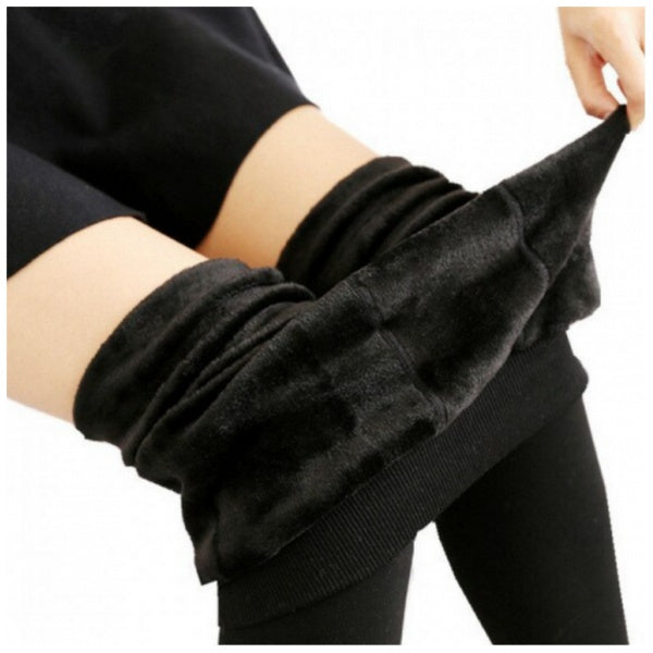 Set 2 perechi colanti IMBLANITI, simpli, caldurosi, marime universala, NEGRU