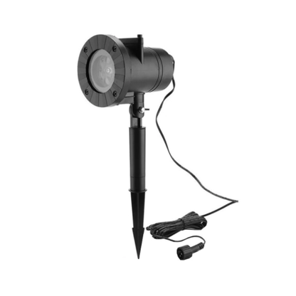 Proiector metalic laser cu figurine de Craciun + Instalatie 12 m