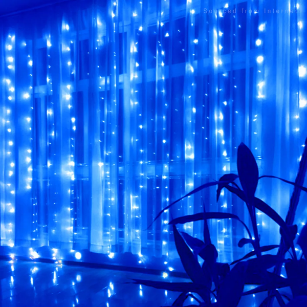 Instalatie perdea-poaie 384 LED 9x1 m