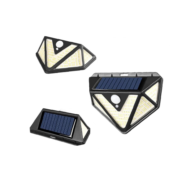 Lampa 166 LED cu panou solar si senzor de miscare