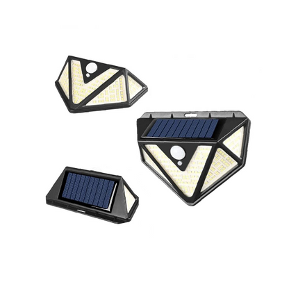Lampa 166 LED cu panou solar si senzor de miscare