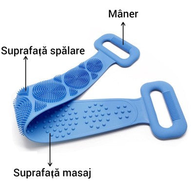 Pachet! Perie de corp pentru dus + Cap de dus cu granule