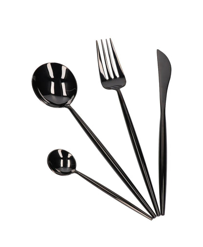 Set de tacamuri portugheze 24 de piese, negru