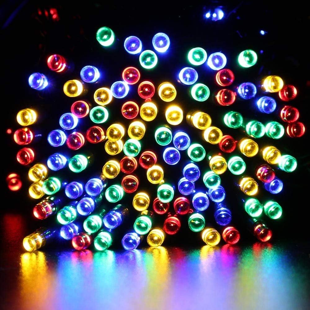 Ghirlanda luminoasa solara pentru gradina cu 100 LED, Multicolor