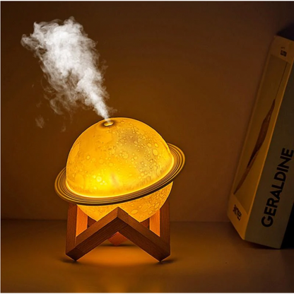 Difuzor ulei esential, in forma de planeta, umidificator, 3 tipuri de lumina, capacitate 200 ml