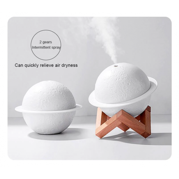 Difuzor ulei esential, in forma de planeta, umidificator, 3 tipuri de lumina, capacitate 200 ml