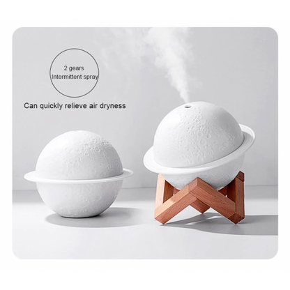 Difuzor ulei esential, in forma de planeta, umidificator, 3 tipuri de lumina, capacitate 200 ml