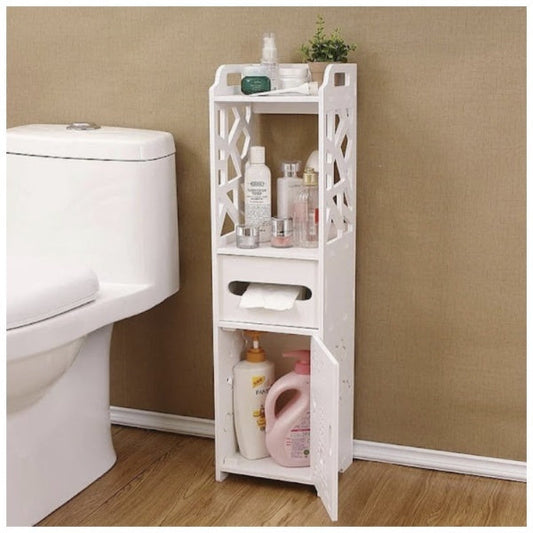 Dulap vertical pentru baie 80 x 20 x 20 cm, alb