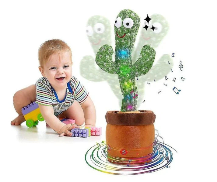 Cadoul ideal pentru cei mici: Set 2 jucarii interactive - Elefantul Peek-a-boo si Cactusul Dansator