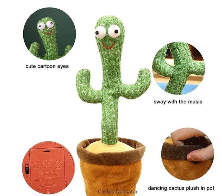 Cadoul ideal pentru cei mici: Set 2 jucarii interactive - Elefantul Peek-a-boo si Cactusul Dansator