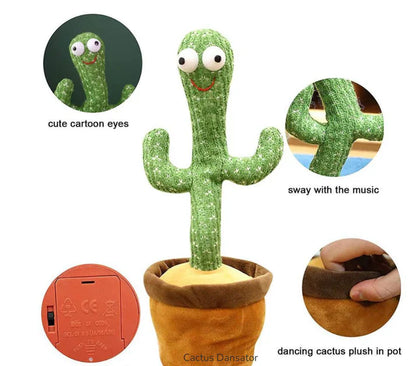 Cadoul ideal pentru cei mici: Set 2 jucarii interactive - Elefantul Peek-a-boo si Cactusul Dansator