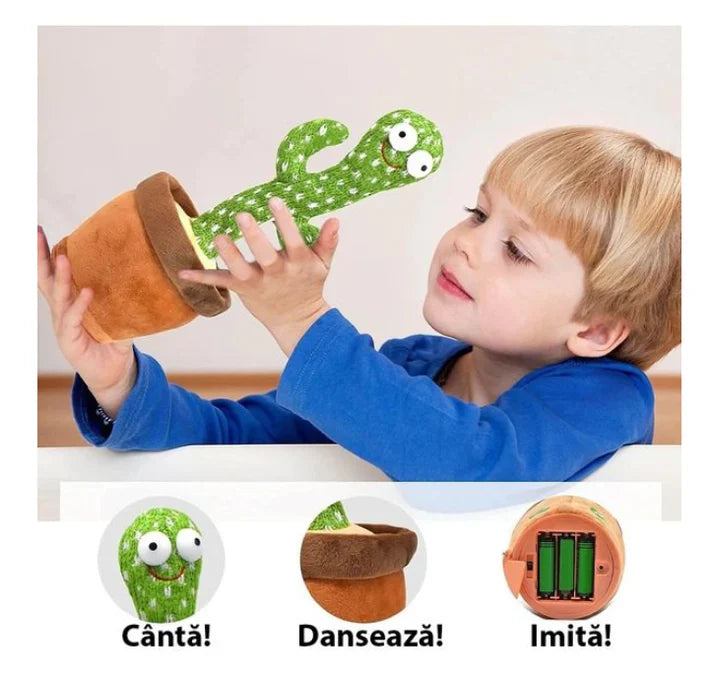 Cadoul ideal pentru cei mici: Set 2 jucarii interactive - Elefantul Peek-a-boo si Cactusul Dansator