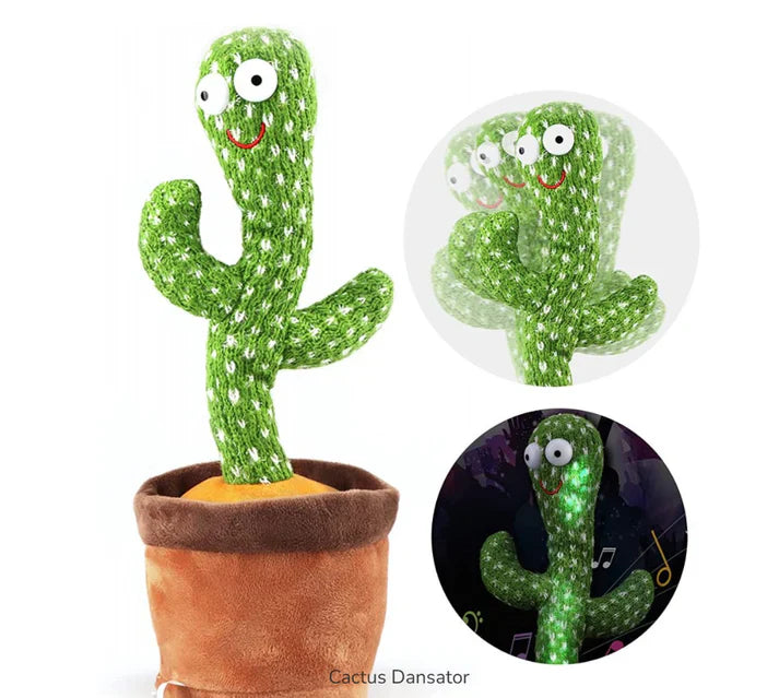 Cadoul ideal pentru cei mici: Set 2 jucarii interactive - Elefantul Peek-a-boo si Cactusul Dansator