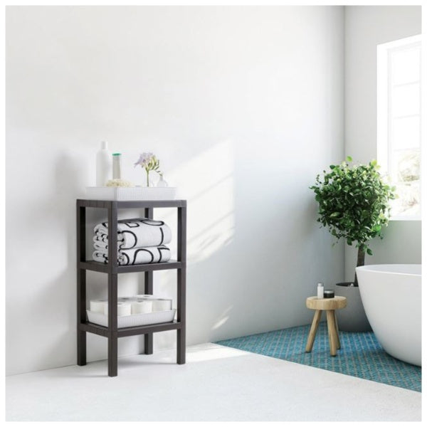 Etajera neagra cu 3 rafturi 38x29x73.5 cm