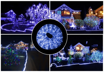 Instalatie furtun, interior - exterior, 10m, 8 jocuri lumini 220V, diverse culori