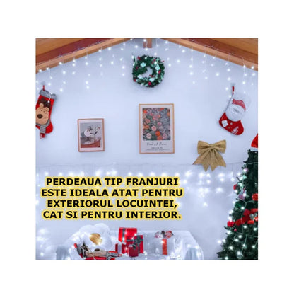 2 + 1 GRATIS Instalatie 8 metri franjuri, 24 metri in total, diverse culori