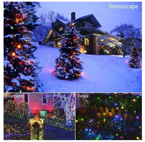 Instalatie liniara de 50 m pentru Sarbatori, diverse culori, conectare 220V