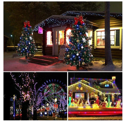 Instalatie liniara de 50 m pentru Sarbatori, diverse culori, conectare 220V