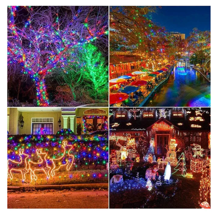 Instalatie liniara de 100 m pentru Sarbatori, diverse culori,  conectare 220V