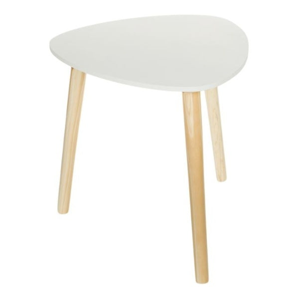 Masuta triunghiulara alba 48x48x46 cm