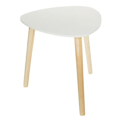 Masuta triunghiulara alba 48x48x46 cm