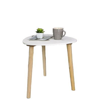 Masuta triunghiulara alba 48x48x46 cm