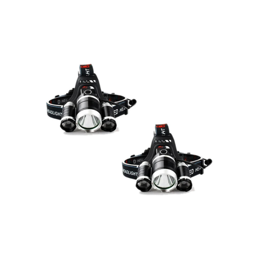 1+1 CADOU Lanterna Profesionala de cap reglabila cu triplu LED Puternic