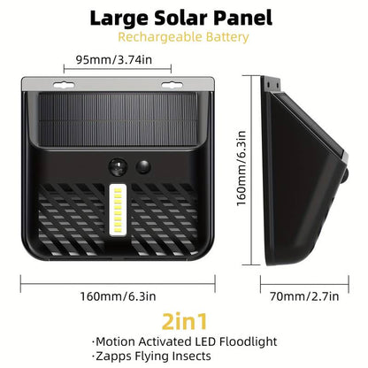 Lampa solara 2in1 - lumina cu senzor de miscare si protectie anti-insecte